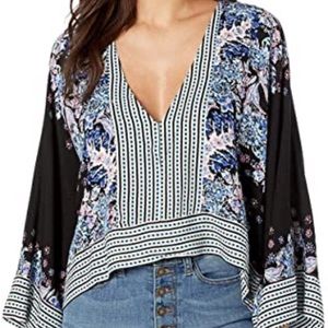 Free People Mix & Match blouse black x small